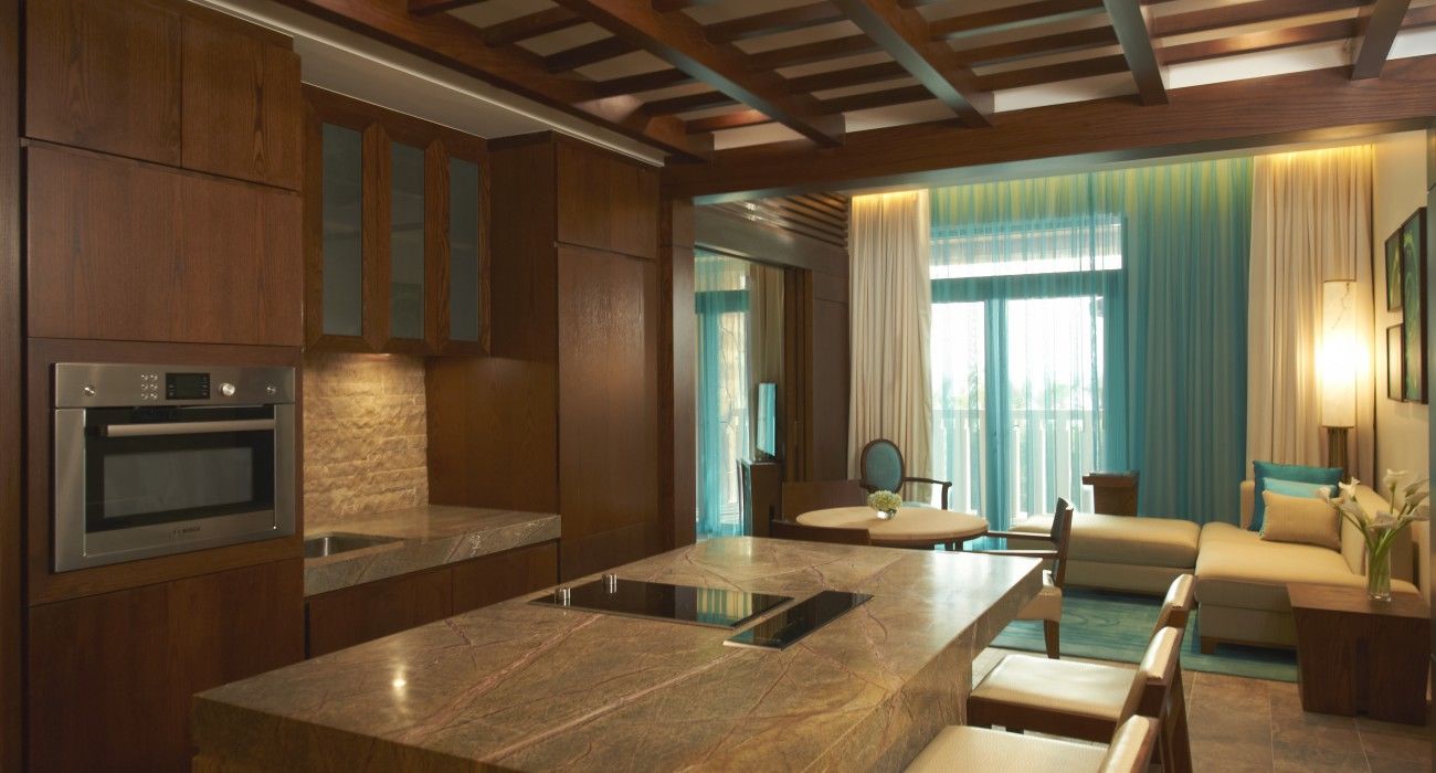 Sofitel Dubai Palm Apartments Buitenkant foto 3D rendering of a kitchen